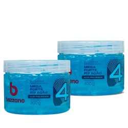 Gel Fixador para cabelo Bozzano Fixação Forte 300g Fator 4 - 2 unidades