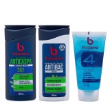 Kit Bozzano: Shampoo Anticaspa 200ml + Sabonete Líquido Fresh 240ml + Gel Mega Forte 150g — BOZZANO