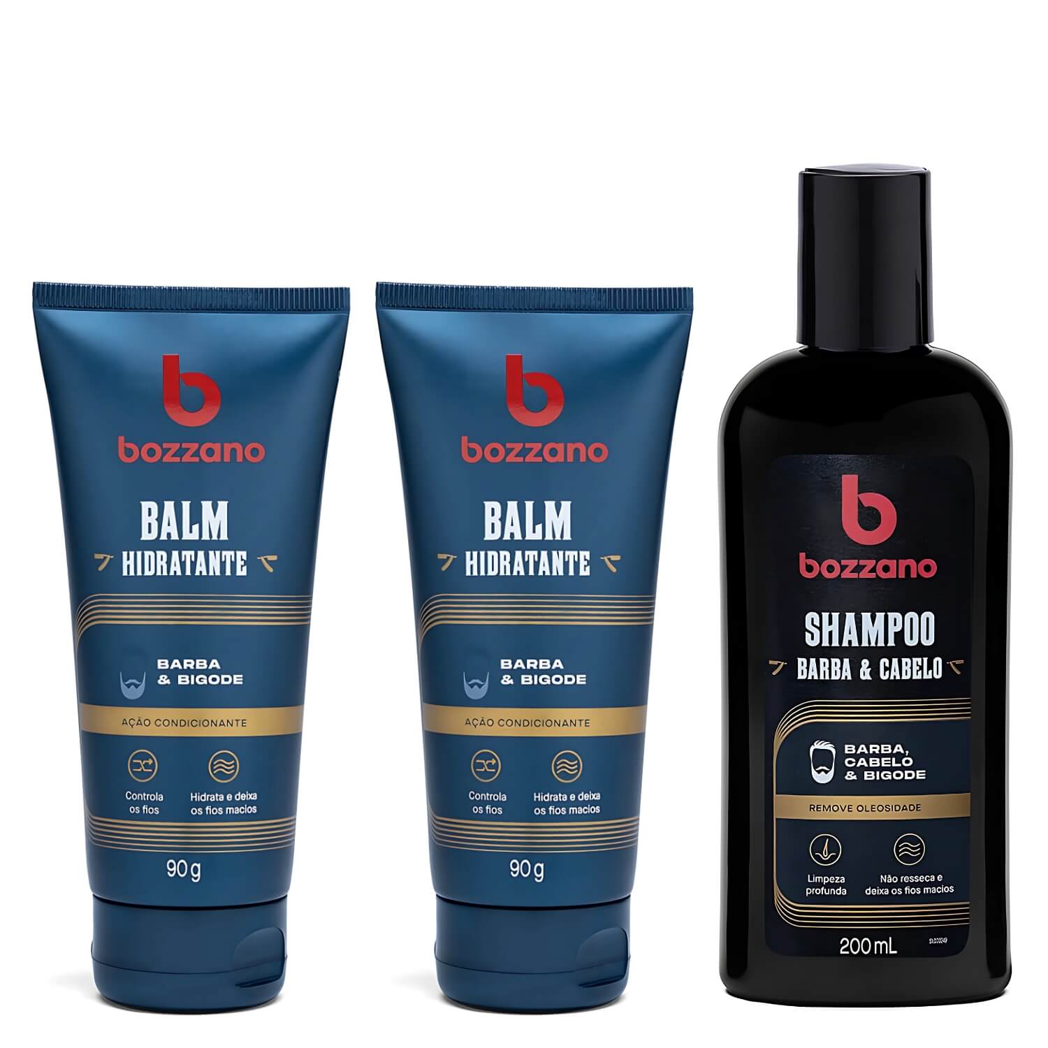 Kit 2 Balms para Barba e Shampoo Barba e Cabelo Bozzano — BOZZANO