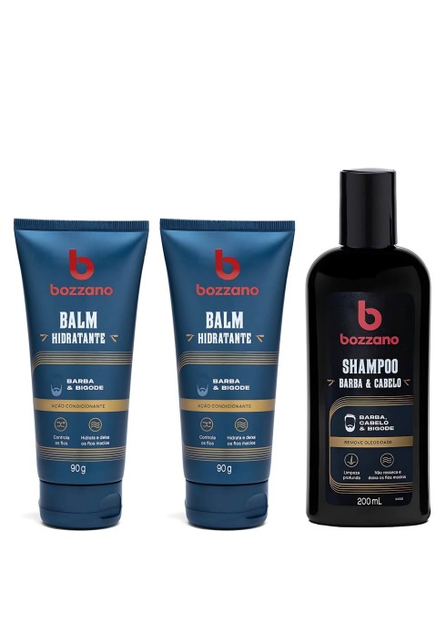 Kit 2 Balms para Barba e Shampoo Barba e Cabelo Bozzano — BOZZANO