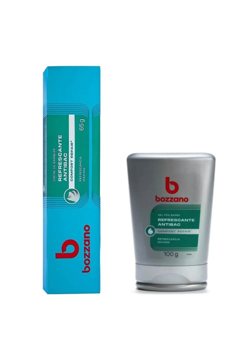 Kit Creme de Barbear Refrescante e Gel Pós Barba Bozzano Refrescante — BOZZANO