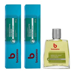 Kit 2 Creme de Barbear e Loção Pós Barba Bozzano Refrescante Antibac