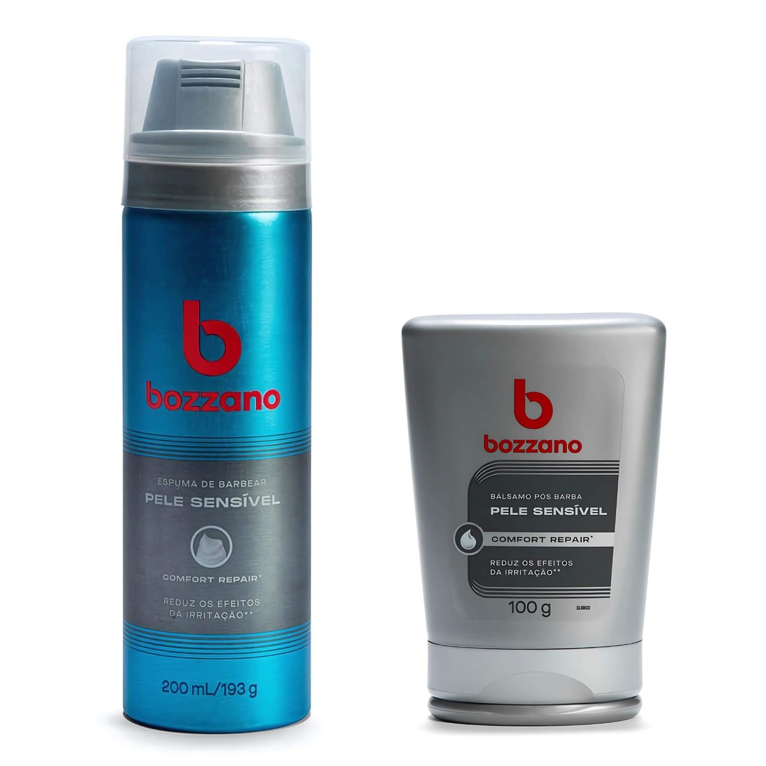 Kit Espuma de Barbear e Pós Barba Bozzano Pele Sensível — BOZZANO