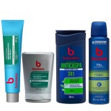 Kit Bozzano Integral: Shampoo 3x1, Desodorante 72h, Creme de Barbear e Gel Pós-Barba — BOZZANO