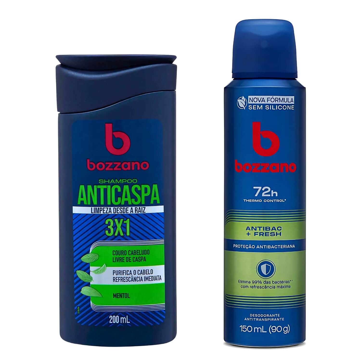Kit Bozzano: Shampoo Anticaspa 200ml + Desodorante Antibac Fresh 72h — BOZZANO