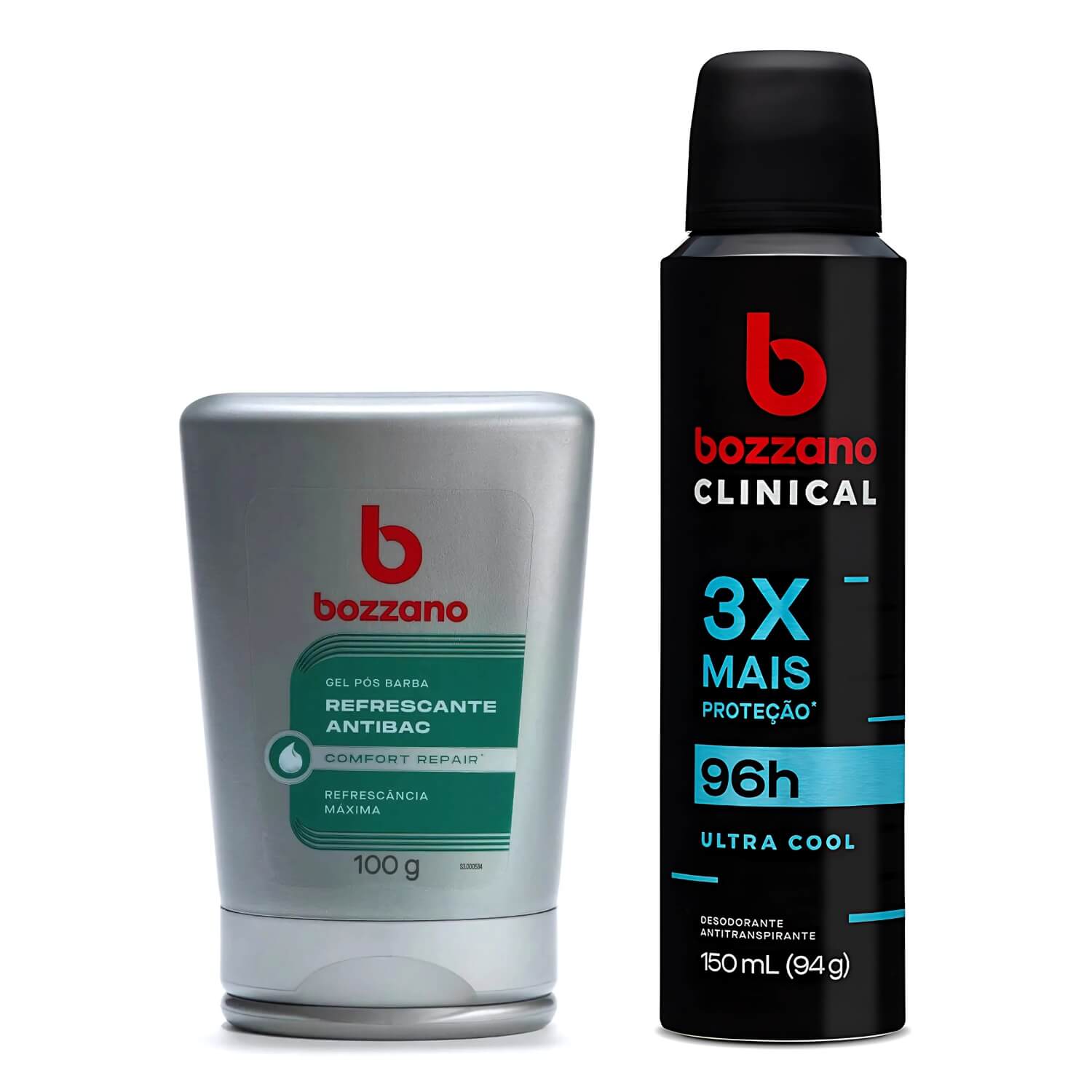 Kit Bozzano Gel Pós Barba Refrescante + Desodorante 150ml — BOZZANO