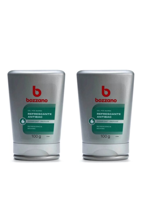 Kit 2 Unidades Gel Pós Barba Bozzano Refrescante Antibac 100g — BOZZANO