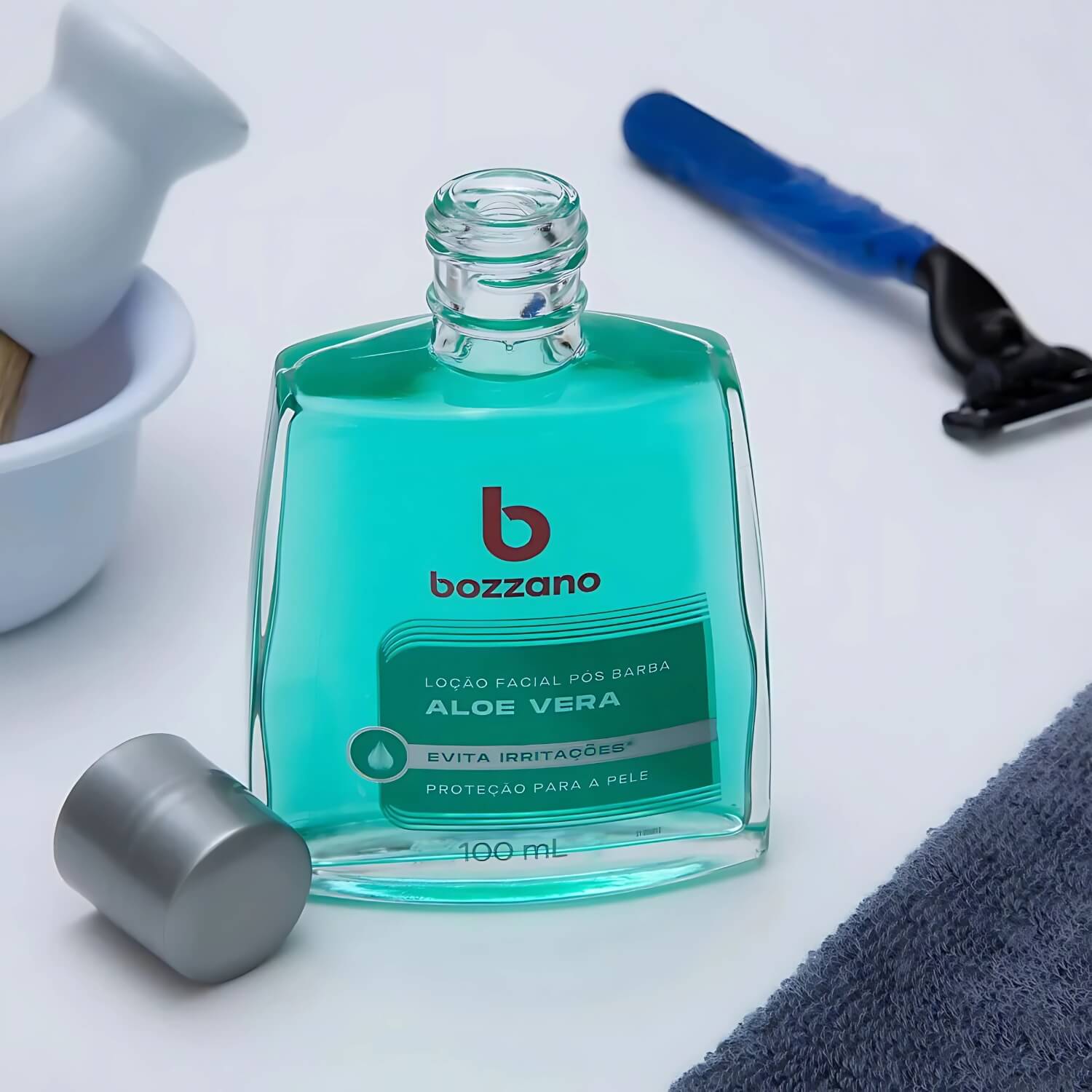 Kit 2x Creme de Barbear Pele Sensível e Loção Pós Barba Bozzano Aloe Vera — BOZZANO