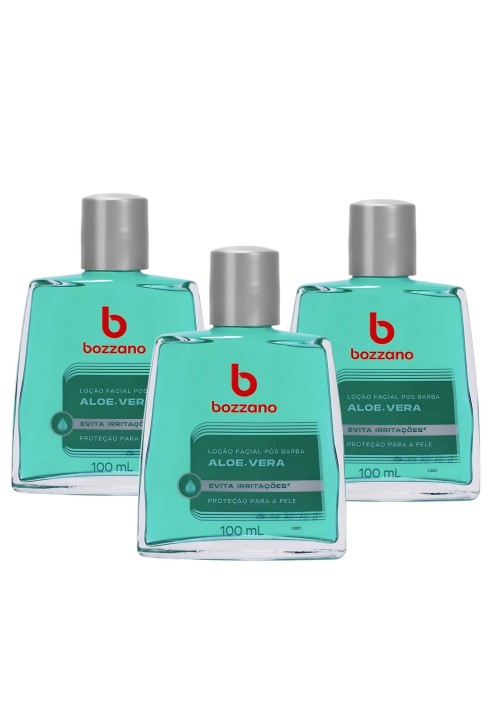 Kit 3 Unidades Loção Pós Barba Bozzano Aloe Vera 100ml — BOZZANO