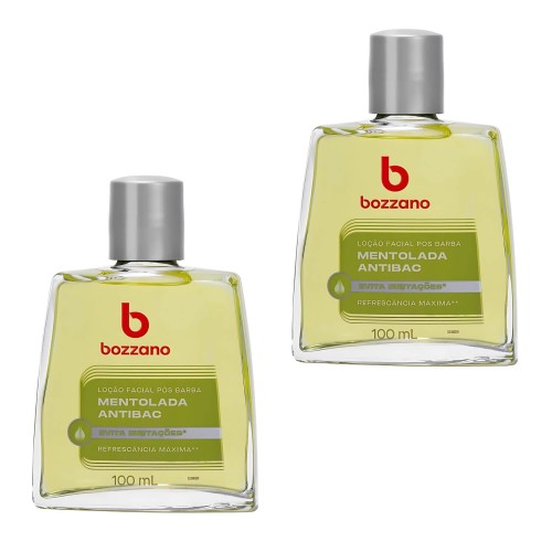 Loção Pós-Barba Bozzano Mentolada Antibac 100ml - 2 unidades
