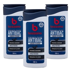 Kit 3 Unidades Sabonete Líquido Bozzano Antibacteriano Carvão Ativado 240ml Kit 3 Unidades Sabonete Líquido Bozzano Antibacteriano Carvão Ativado 240ml