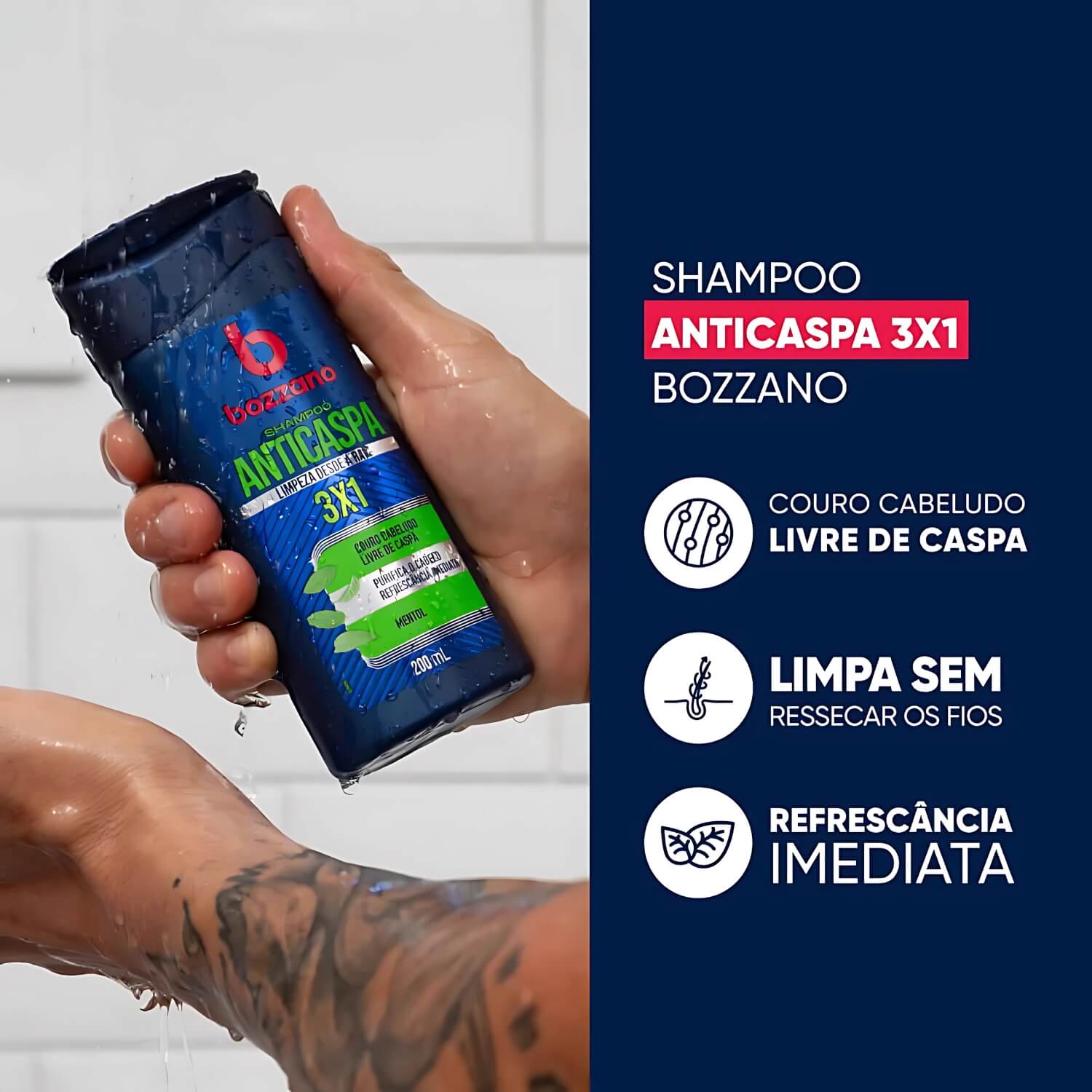 Kit 2 Shampoos de Barba Don Alcides Barba Negra e Calico Jack + Shampoo Anticaspa Bozzano — DON ALCIDES