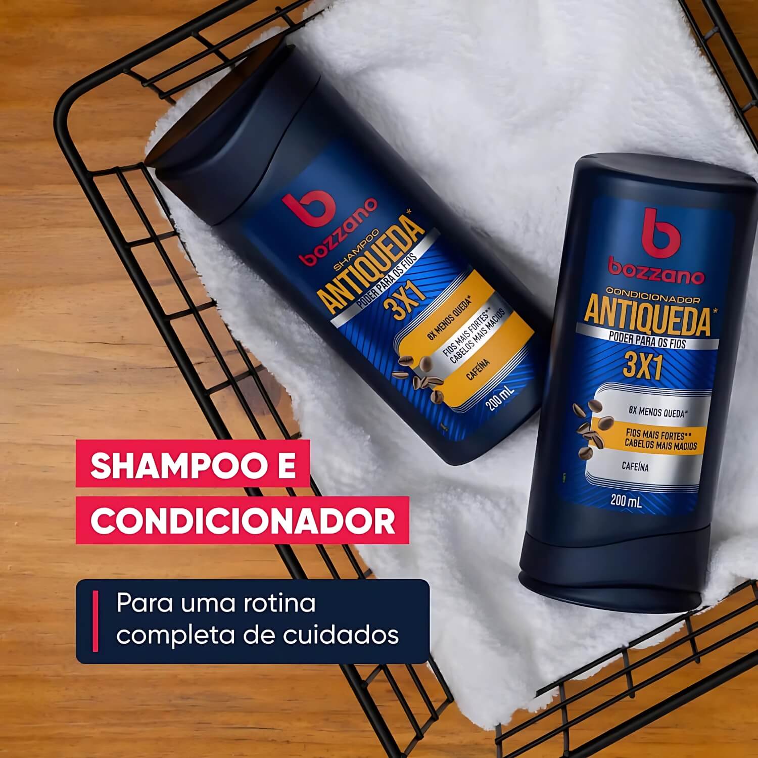 Shampoo para Cabelo Antiqueda 3x1 Bozzano 200ml — BOZZANO