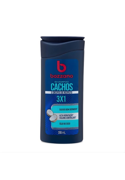 Shampoo para Cabelo Cachos e Crespos 3x1 Bozzano 200ml — BOZZANO