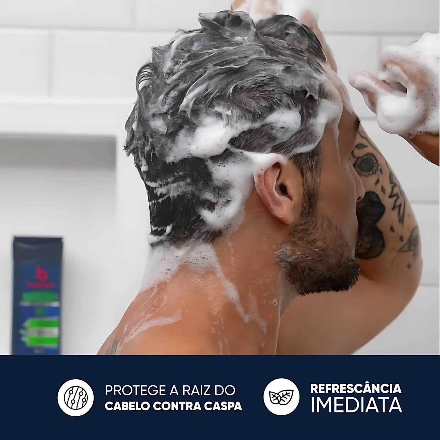 Kit 2 Unidades Shampoo para Cabelo Anticaspa 3x1 Bozzano 325ml — BOZZANO