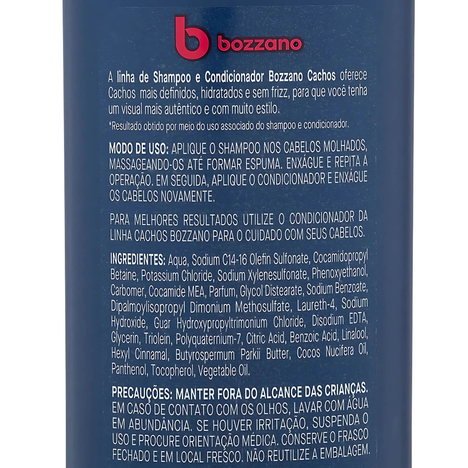 Shampoo para Cabelos com Cachos e Crespos 3x1 Bozzano 325ml — BOZZANO