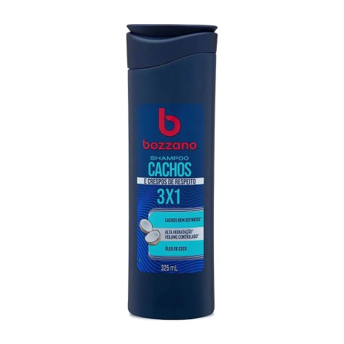 Shampoo para Cabelos com Cachos e Crespos 3x1 Bozzano 325ml