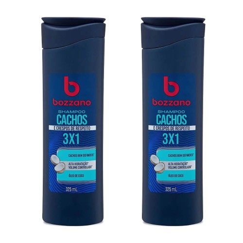 Shampoo Cachos e Crespos 3x1 Bozzano 325ml - 2 unidades