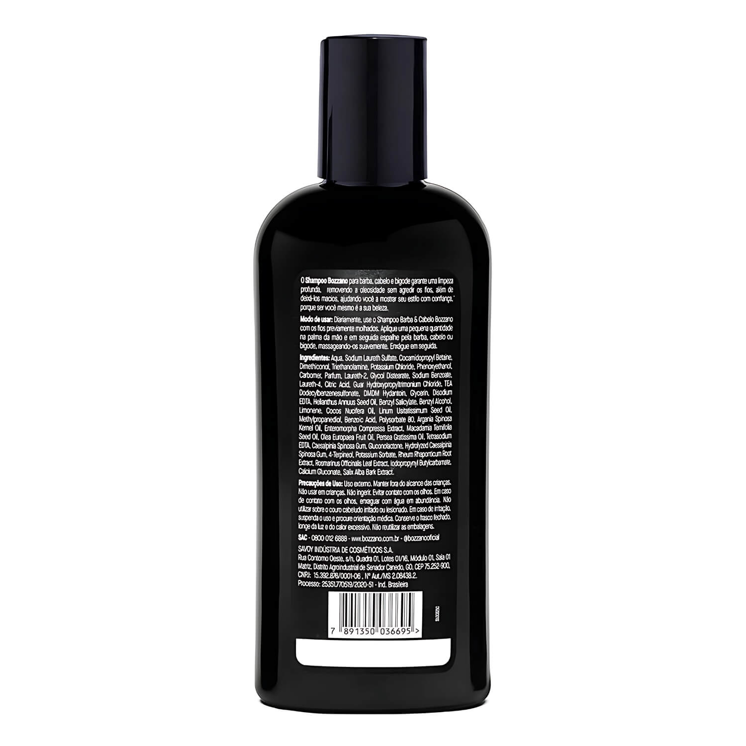 Kit 3 Shampoo para Barba, Cabelo e Bigode Bozzano 200ml — BOZZANO