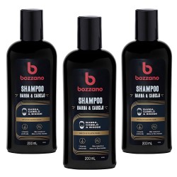 Shampoo para Barba, Cabelo e Bigode Bozzano 200ml - 3 unidades