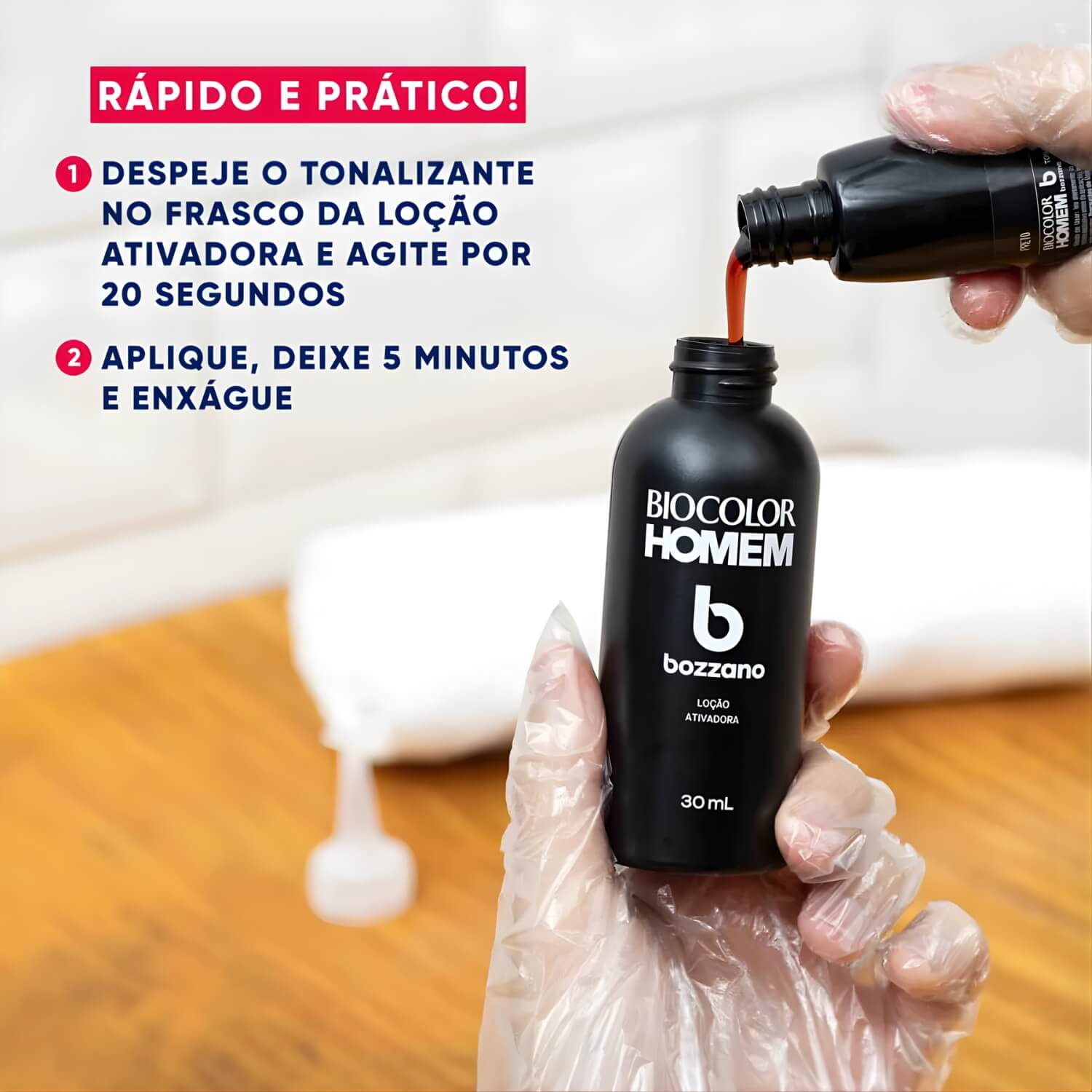 Kit 3 Tonalizantes Biocolor Homem 3x1 Bozzano Preto — BOZZANO