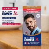 Tonalizante Biocolor Homem 3x1 Bozzano Castanho Claro — BOZZANO