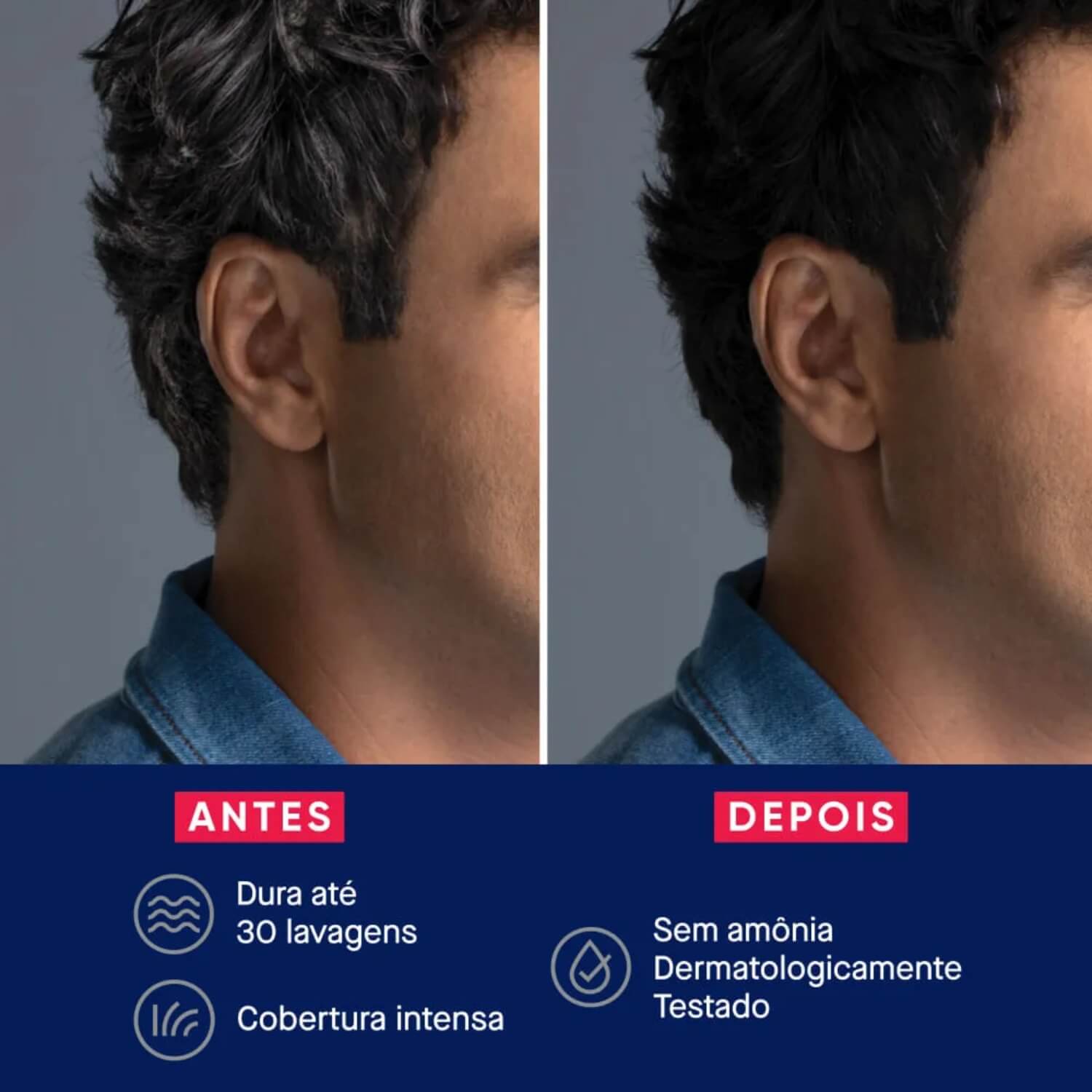 Kit 3 Tonalizantes Biocolor Homem 3x1 Bozzano Castanho Escuro — BOZZANO