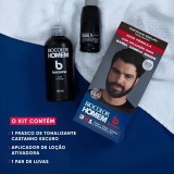 Kit 3 Tonalizantes Biocolor Homem 3x1 Bozzano Castanho Escuro — BOZZANO