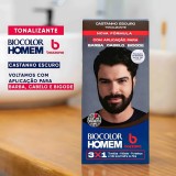 Kit 3 Tonalizantes Biocolor Homem 3x1 Bozzano Castanho Escuro — BOZZANO