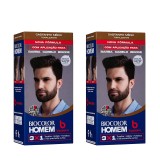 Kit 2 Tonalizantes Biocolor Homem 3x1 Bozzano Castanho Médio — BOZZANO