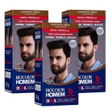 Kit 3 Tonalizantes Biocolor Homem 3x1 Bozzano Castanho Médio — BOZZANO