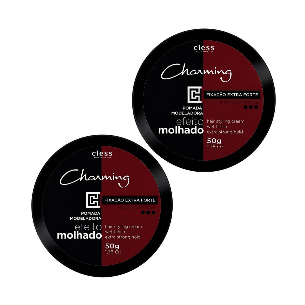 Kit 2 Pomadas Charming Extra Forte Efeito Molhado — CHARMING