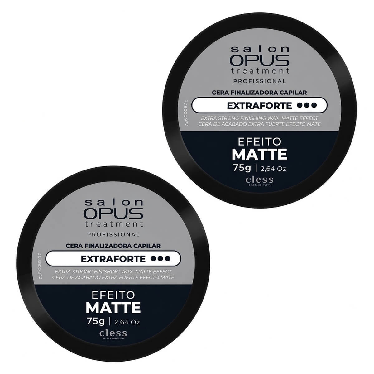 Kit 2 Cera Modeladora Salon Opus Cless Matte Extra Forte — CHARMING