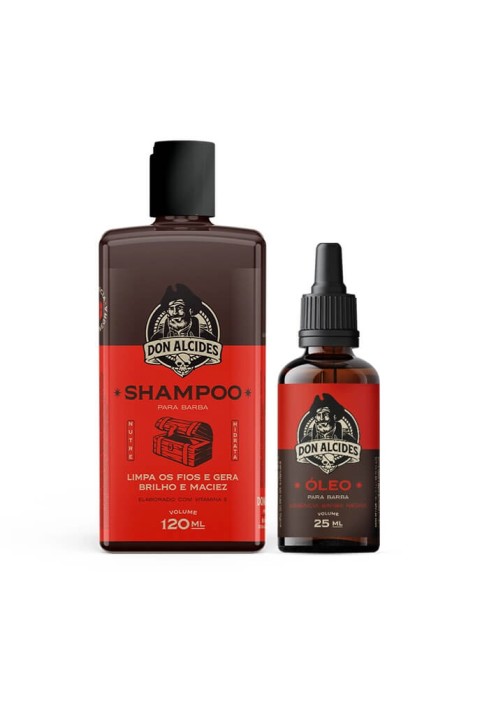 Kit para Barba Shampoo + Óleo Don Alcides Barba Negra — DON ALCIDES