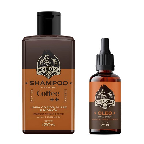 Kit para Barba - Shampoo + Óleo Don Alcides Coffee Café