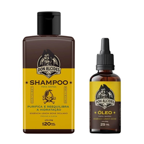 Kit para Barba Shampoo + Óleo Don Alcides Lemon Bone