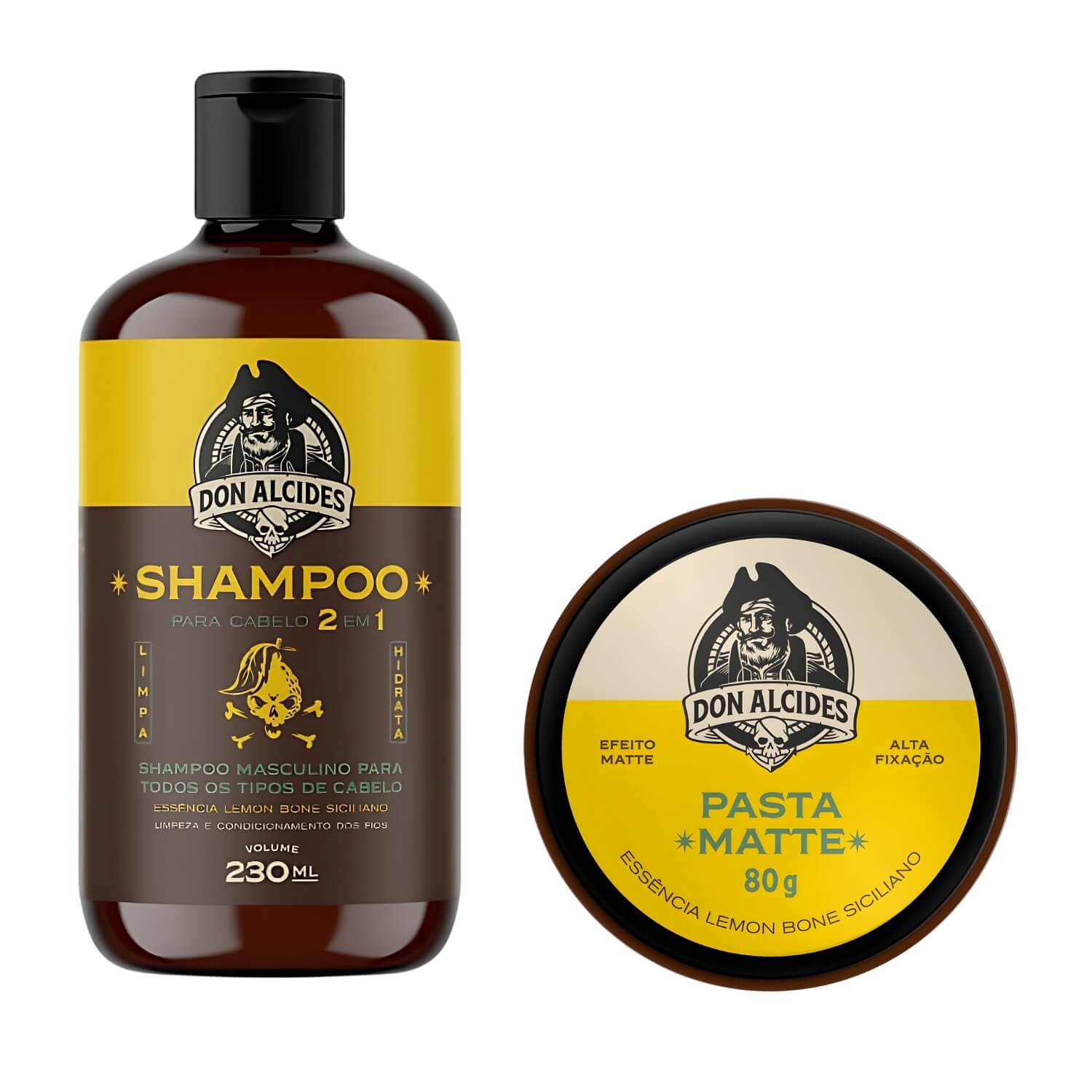 Kit Shampoo 2 Em 1 + Pomada Don Alcides Lemon Bone — DON ALCIDES