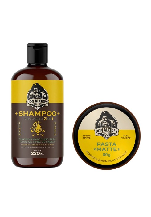 Kit Shampoo 2 Em 1 + Pomada Don Alcides Lemon Bone — DON ALCIDES