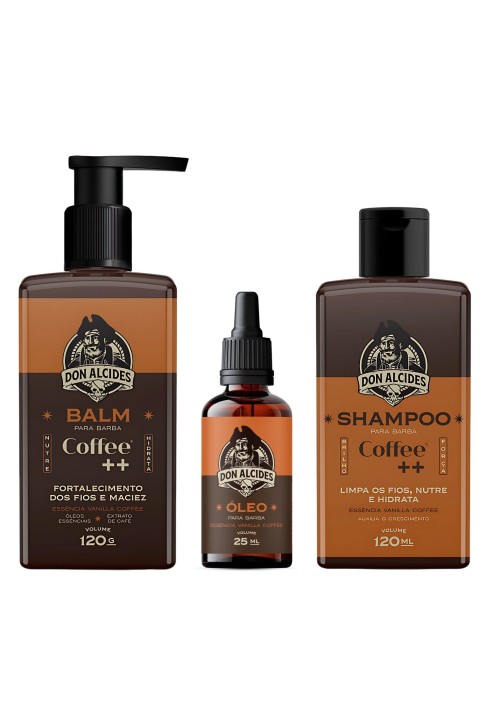 Kit Para Barba Shampoo + Balm + Óleo Don Alcides Coffee Café — DON ALCIDES