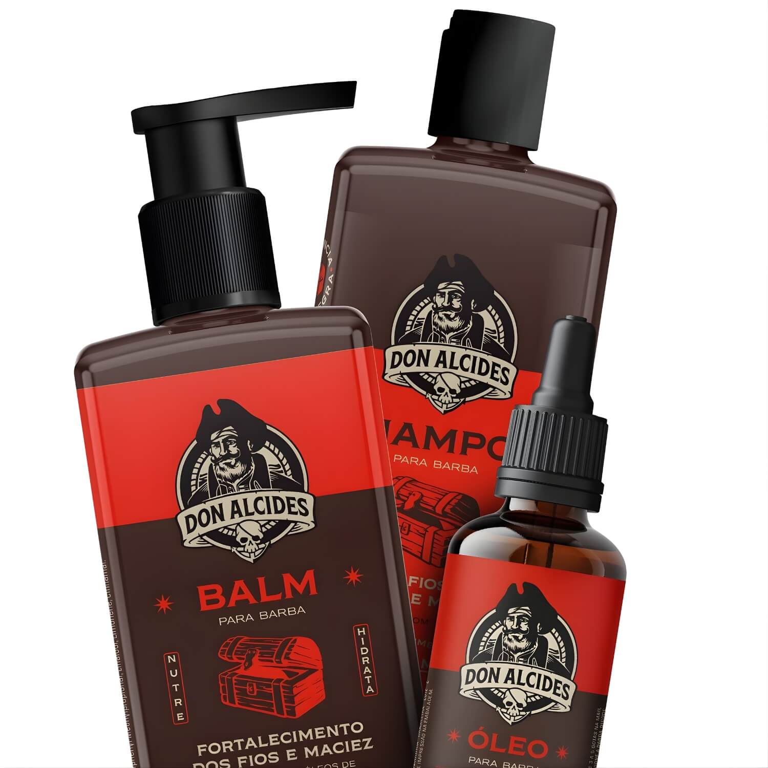 Kit para Barba Shampoo + Balm + Oleo Don Alcides Barba Negra — DON ALCIDES