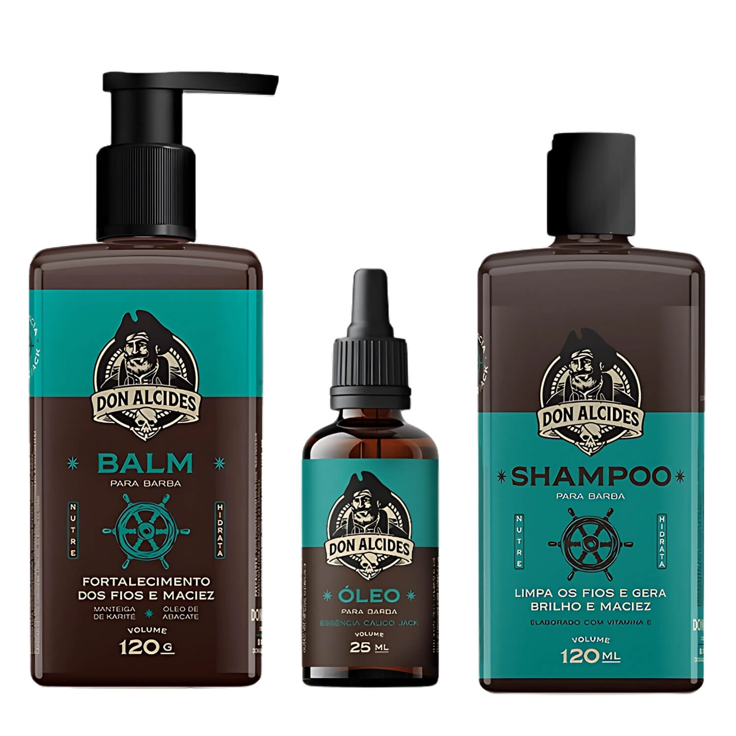 Kit para Barba Shampoo + Balm + Óleo Don Alcides Calico Jack — DON ALCIDES