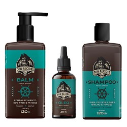 Kit para Barba Shampoo + Balm + Óleo Don Alcides Calico Jack