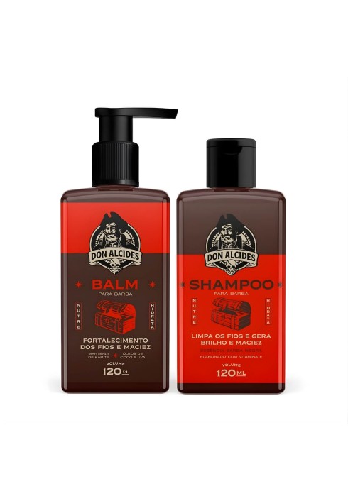 Kit para Barba Shampoo + Balm Don Alcides Barba Negra — DON ALCIDES