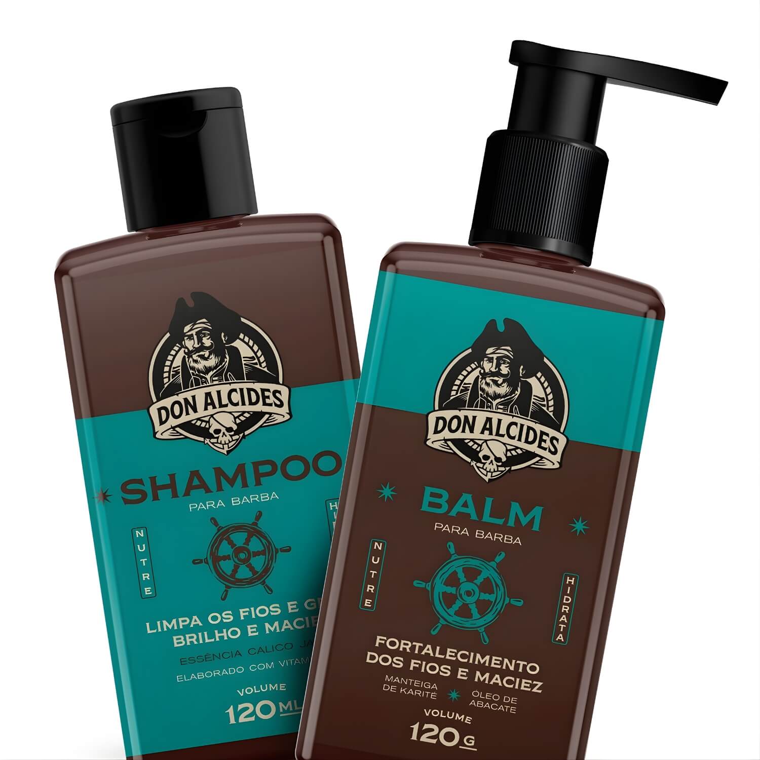 Kit Balm e Shampoo de Barba Don Alcides Calico Jack + Shampoo Anticaspa Bozzano — DON ALCIDES