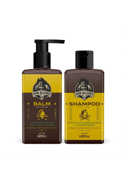 Kit para Barba Shampoo e Balm Don Alcides Lemon Bone — DON ALCIDES
