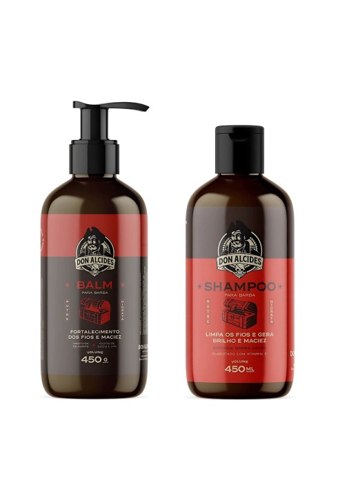 Kit Para Barba - Shampoo E Balm Don Alcides Barba Negra 450 — DON ALCIDES