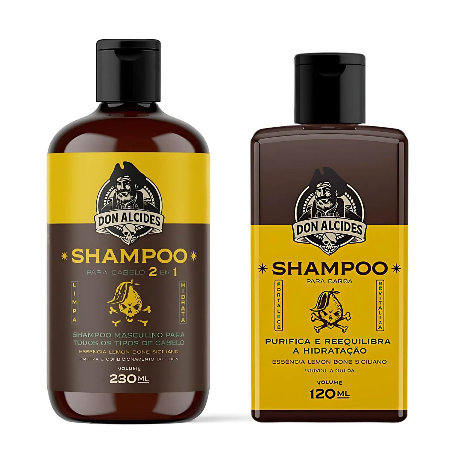 Shampoo Para Barba + Shampoo Cabelo Don Alcides Lemon Bone — DON ALCIDES