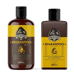Shampoo Para Barba + Shampoo Cabelo Don Alcides Lemon Bone