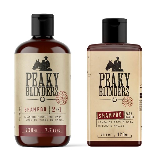 Shampoo de Barba + Shampoo Cabelo Don Alcides Peaky Blinders