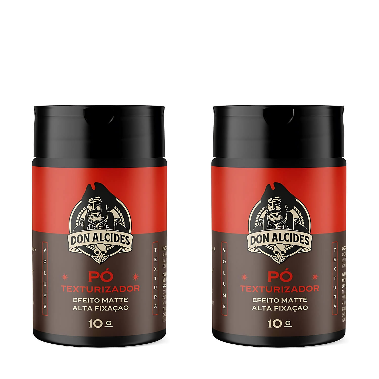 Kit 2 Pomada em Pó Don Alcides Matte Barba Negra Forte 10g — DON ALCIDES